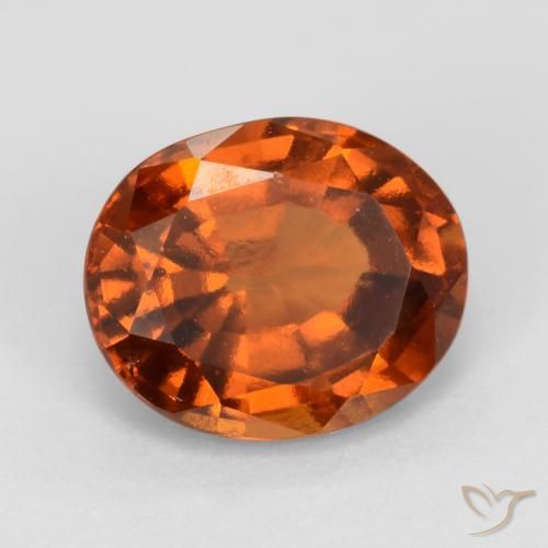 9,17 ctw natürlicher Mitteldunkles Orange Hessonit-Granat, Oval, VS