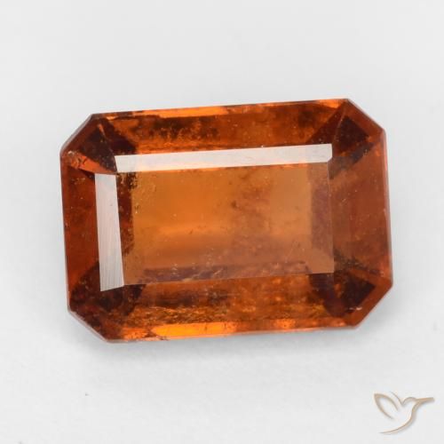 2.09ct Natürlicher Amber Orange Hessonit-Granat, Smaragdschliff, VS-SI