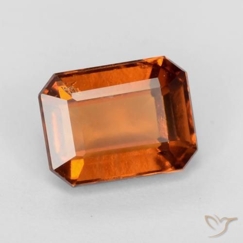 9,17 ctw natürlicher rötlich-orange Hessonit-Granat, Oktagonschliff, VS
