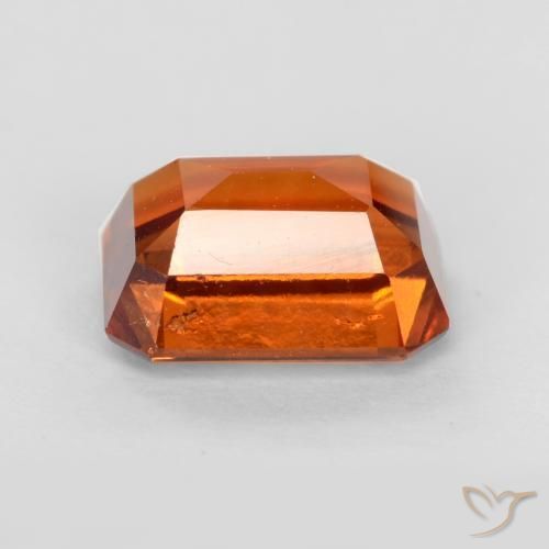 9,17 ctw natürlicher rötlich-orange Hessonit-Granat, Oktagonschliff, VS