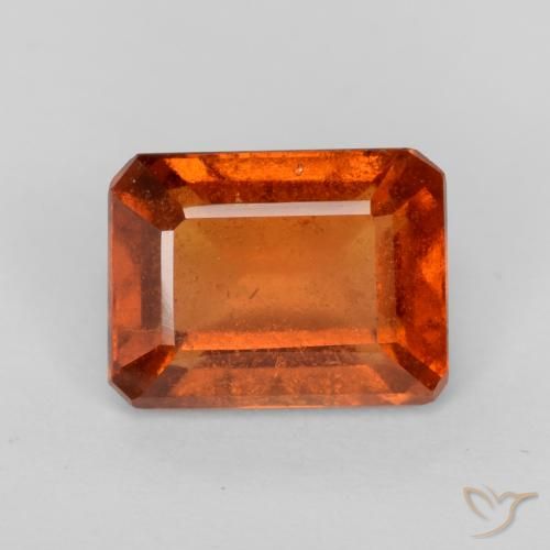 2.09ct Natürlicher Mittelorange Hessonit-Granat, Smaragdschliff, VS-SI