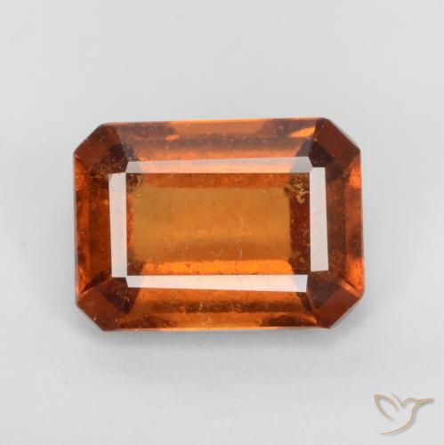 1.99ct Natürlicher Amber Orange Hessonit-Granat, Smaragdschliff, VS-SI