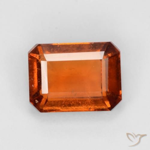 2.13ct Natürlicher Amber Orange Hessonit-Granat, Smaragdschliff, VS-SI