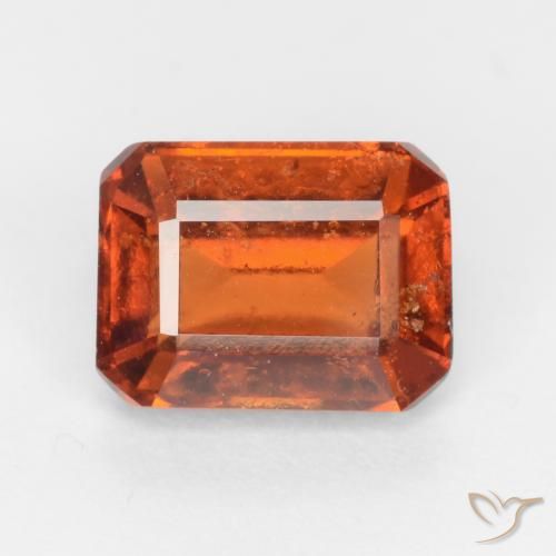 2.25ct Natürlicher Amber Orange Hessonit-Granat, Smaragdschliff, VS-SI