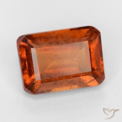 9,17 ctw natürlicher rötlich-orange Hessonit-Granat, Oktagonschliff, VS-SI