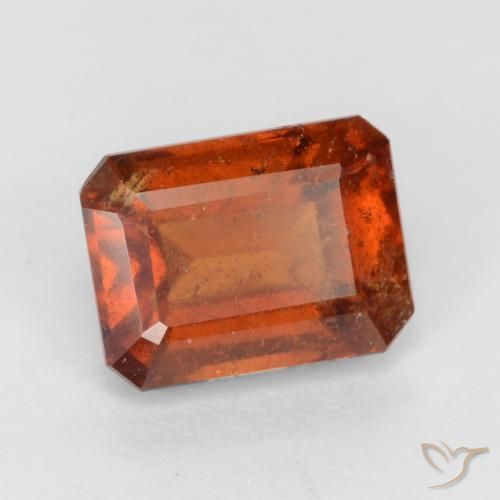 2.22ct Natürlicher Feuerorange Hessonit-Granat, Smaragdschliff, VS-SI