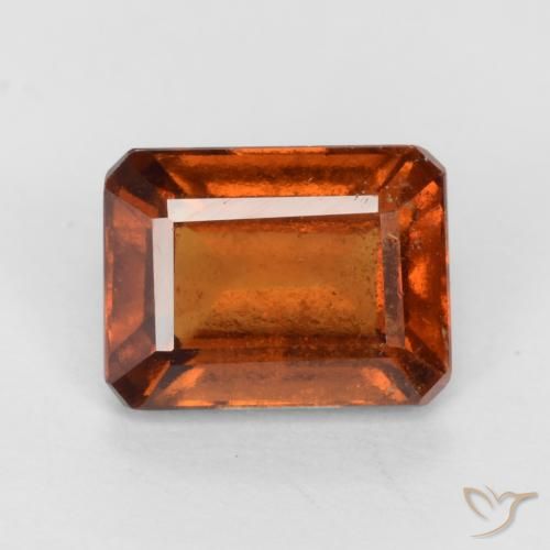 2.06ct Natürlicher Mitteldunkles Orange Hessonit-Granat, Smaragdschliff, VS-SI