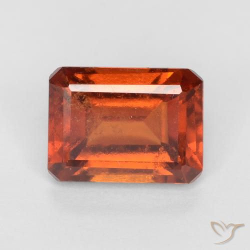 2.00ct Natürlicher Amber Orange Hessonit-Granat, Smaragdschliff, VS-SI