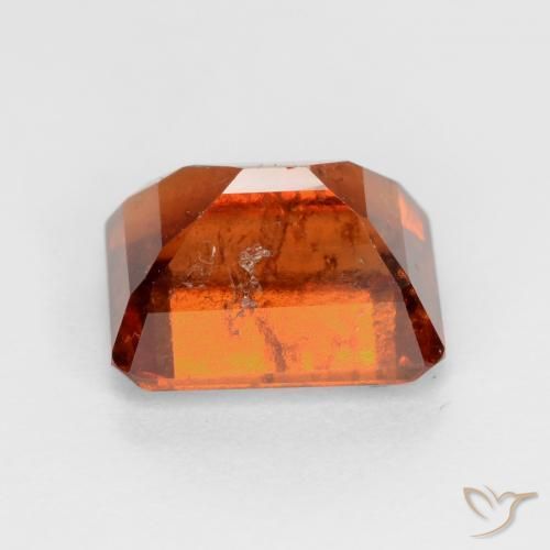 9,17 ctw natürlicher Dunkelorange Hessonit-Granat, Oktagonschliff, VS-SI