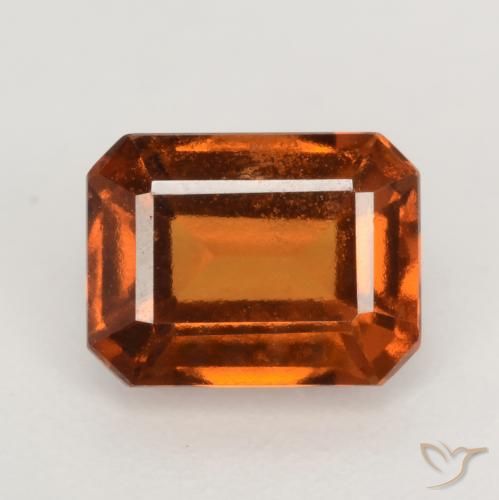 2.05ct Natürlicher tieforange Hessonit-Granat, Smaragdschliff, VS