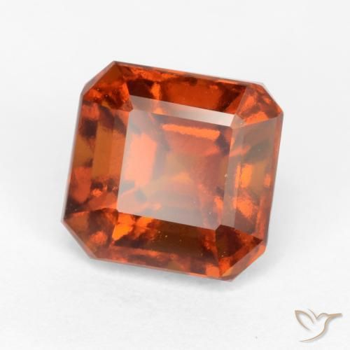 1.98ct Natürlicher tieforange Hessonit-Granat, Smaragdschliff, VVS-VS