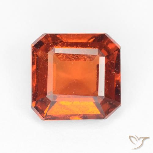 1.95ct Natürlicher Mittelorange Hessonit-Granat, Smaragdschliff, VS-SI