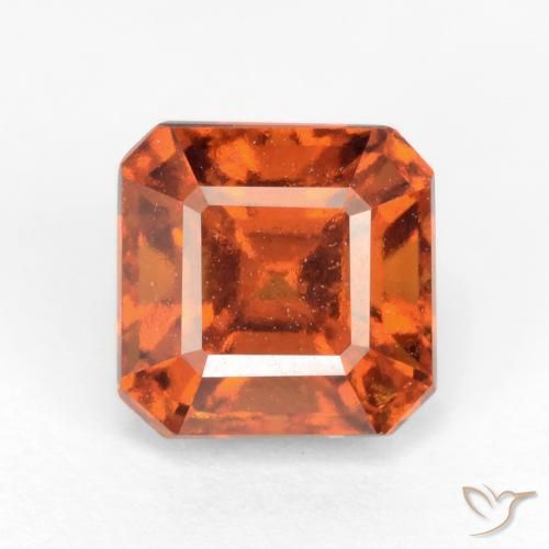 2.06ct Natürlicher Mitteldunkles Orange Hessonit-Granat, Smaragdschliff, VS