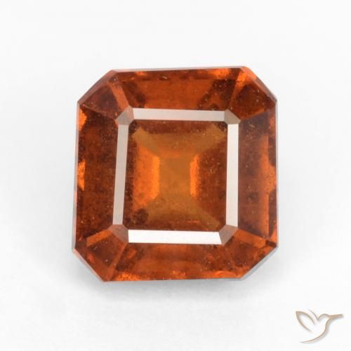 2.18ct Natürlicher Mitteldunkles Orange Hessonit-Granat, Smaragdschliff, VS-SI