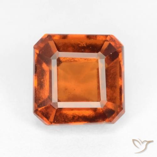 2.51ct Natürlicher tieforange Hessonit-Granat, Smaragdschliff, VS