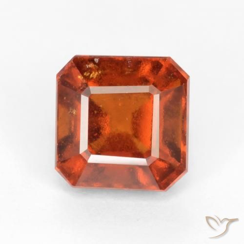 2.47ct Natürlicher Amber Orange Hessonit-Granat, Smaragdschliff, VS-SI