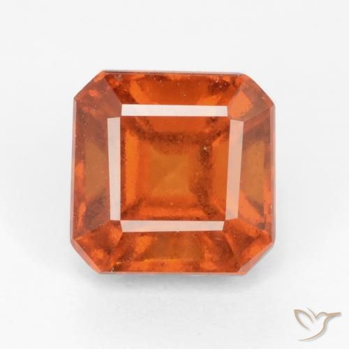 9,17 ctw natürlicher Feuerorange Hessonit-Granat, Oktagonschliff, VS-SI