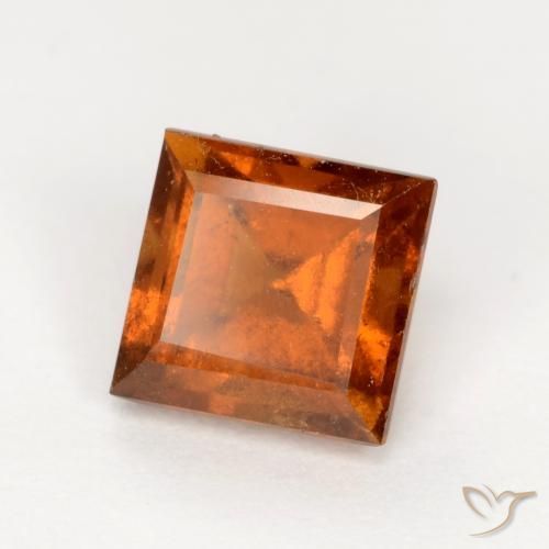 9,17 ctw natürlicher tieforange Hessonit-Granat, Quadrat, SI