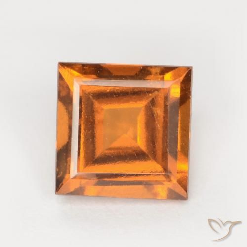 9,17 ctw natürlicher hellorange Hessonit-Granat, Quadrat, SI