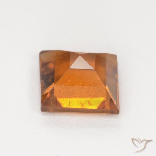 9,17 ctw natürlicher hellorange Hessonit-Granat, Quadrat, SI
