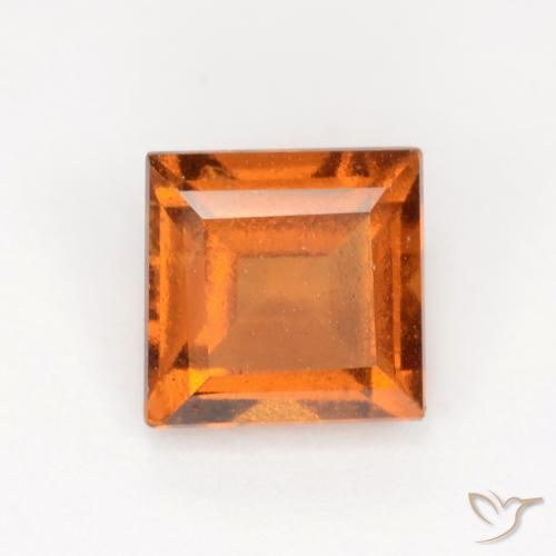 1.29ct Natürlicher Gelblich-orange Hessonit-Granat, Quadrat, VS-SI