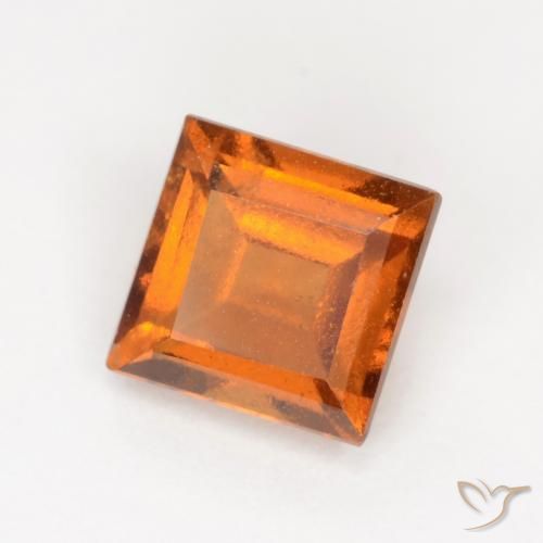 9,17 ctw natürlicher Gelblich-orange Hessonit-Granat, Quadrat, VS-SI