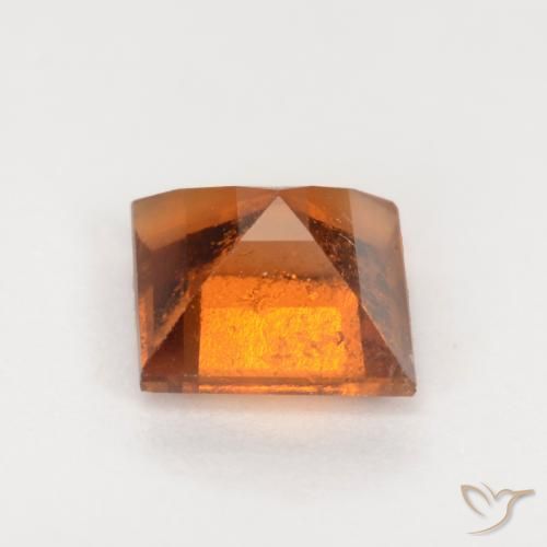 9,17 ctw natürlicher Mitteldunkles Orange Hessonit-Granat, Quadrat, SI