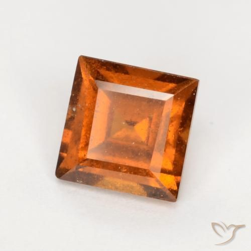 9,17 ctw natürlicher tieforange Hessonit-Granat, Quadrat, SI