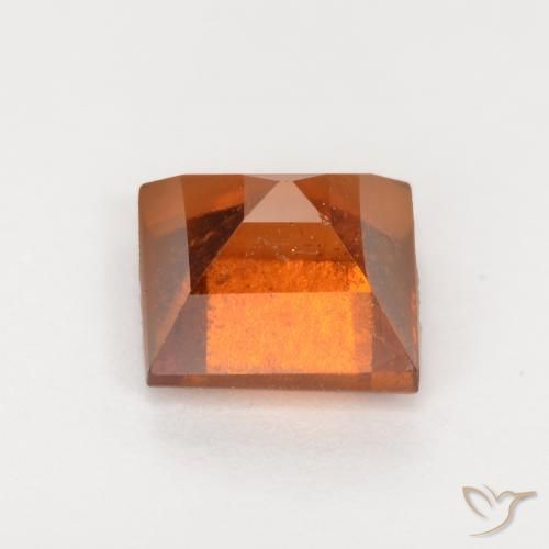 9,17 ctw natürlicher tieforange Hessonit-Granat, Quadrat, SI