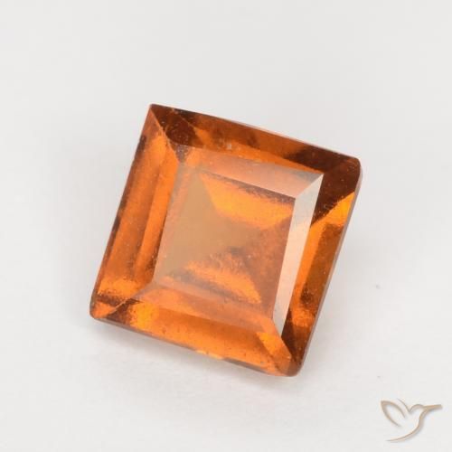 9,17 ctw natürlicher Mitteldunkles Orange Hessonit-Granat, Quadrat, VS-SI