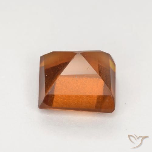 9,17 ctw natürlicher Mitteldunkles Orange Hessonit-Granat, Quadrat, VS-SI