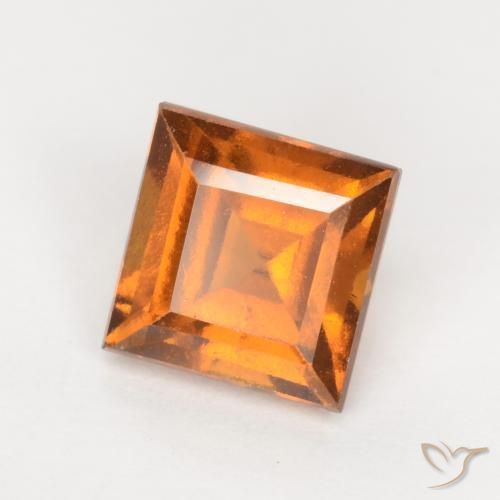 9,17 ctw natürlicher tieforange Hessonit-Granat, Quadrat, VS-SI