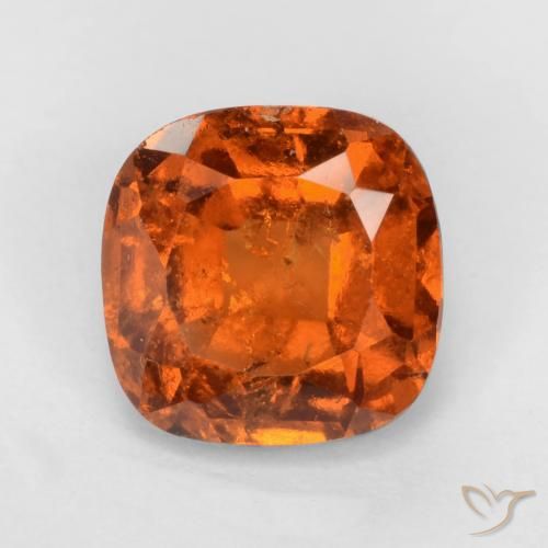 1.79ct Natürlicher Feuerorange Hessonit-Granat, Kissen, SI