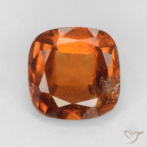 1.78ct Natürlicher rötlich-orange Hessonit-Granat, Kissen, SI