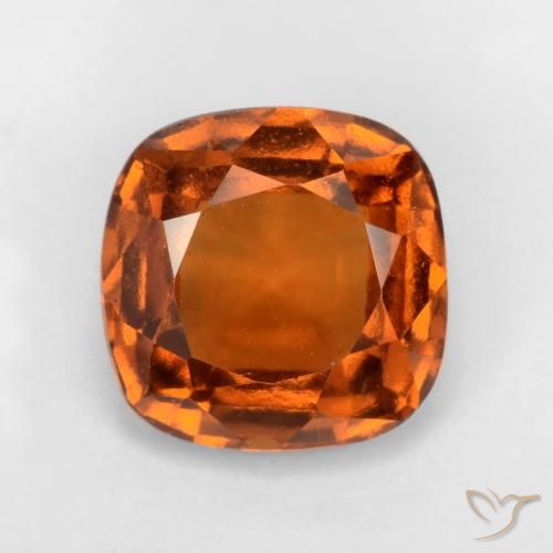 1.85ct Natürlicher tieforange Hessonit-Granat, Kissen, VS