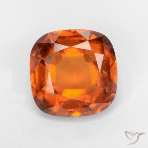 1.78ct Natürlicher tieforange Hessonit-Granat, Kissen, VS-SI