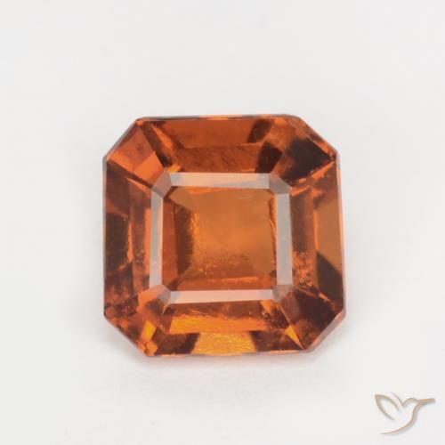 1.69ct Natürlicher Mitteldunkles Orange Hessonit-Granat, Smaragdschliff, SI