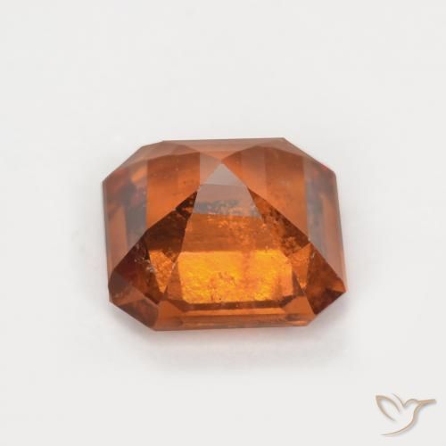 9,17 ctw natürlicher Mitteldunkles Orange Hessonit-Granat, Oktagonschliff, SI