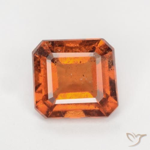 1.86ct Natürlicher Mitteldunkles Orange Hessonit-Granat, Smaragdschliff, SI