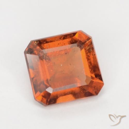 9,17 ctw natürlicher Mitteldunkles Orange Hessonit-Granat, Oktagonschliff, SI