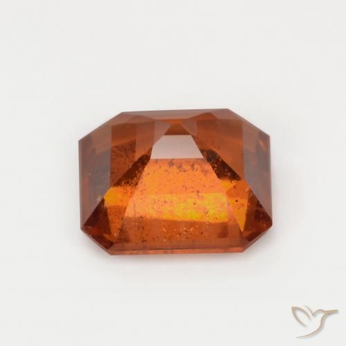 9,17 ctw natürlicher Mitteldunkles Orange Hessonit-Granat, Oktagonschliff, SI