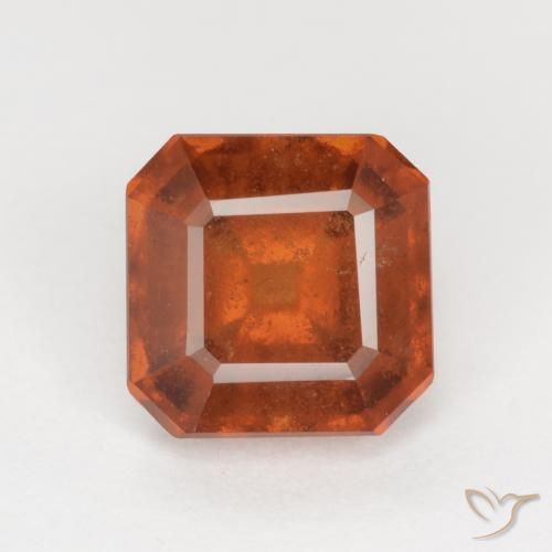 2.16ct Natürlicher Amber Orange Hessonit-Granat, Smaragdschliff, SI