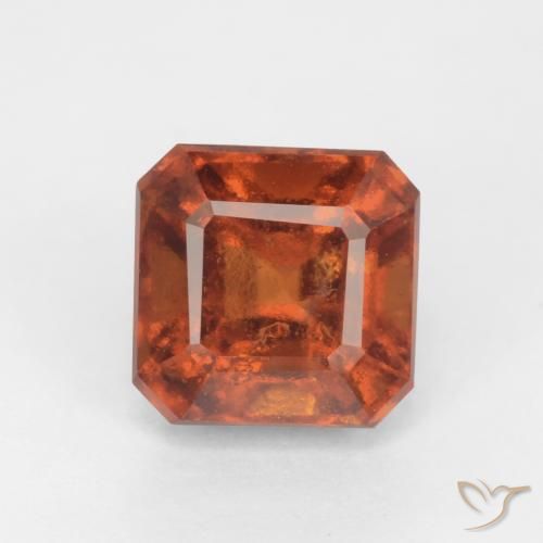 1.93ct Natürlicher tieforange Hessonit-Granat, Smaragdschliff, SI