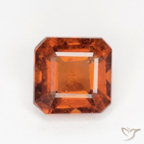 1.80ct Natürlicher Amber Orange Hessonit-Granat, Smaragdschliff, SI