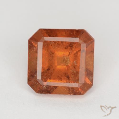 1.77ct Natürlicher tieforange Hessonit-Granat, Smaragdschliff, SI