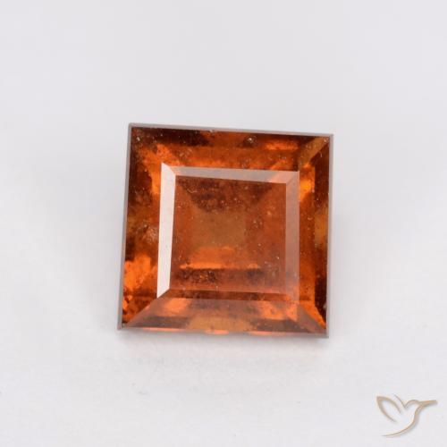 1.64ct Natürlicher tieforange Hessonit-Granat, Quadrat, SI