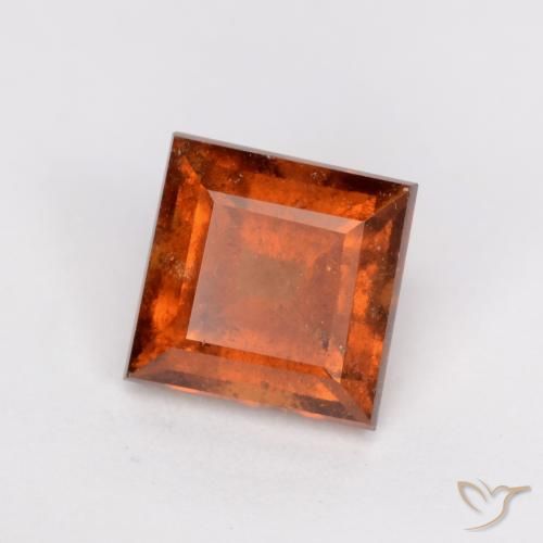 9,17 ctw natürlicher tieforange Hessonit-Granat, Quadrat, SI