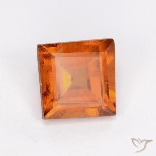 9,17 ctw natürlicher tieforange Hessonit-Granat, Quadrat, SI