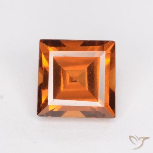 1.40ct Natürlicher Mittelorange Hessonit-Granat, Quadrat, VS