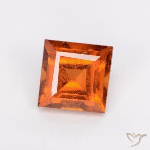 1.43ct Natürlicher tieforange Hessonit-Granat, Quadrat, SI
